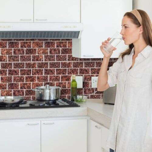 3D Wall Sticker DIY Home Decors Self-Adhesive Tile Stickers For Kitchen Bathroom Counter Top Peel And Stick Wall Tile PVC Marble