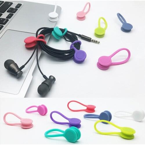 3Pcs/Pack Earphone Cord Winder Cable Holder Organizer Clips Multi Function Durable Magnet Headphones Winder Cables Protector