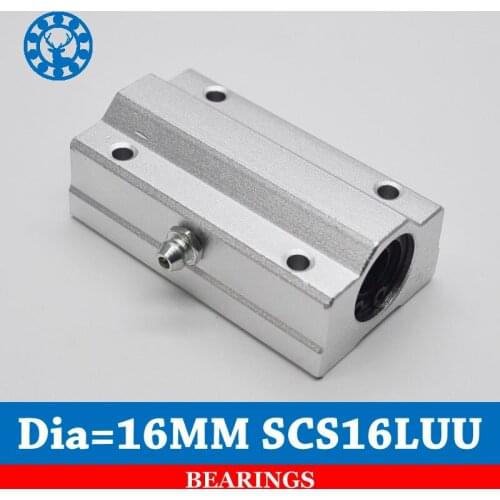 4pc SC16LUU SCS16LUU 16mm Linear Ball Bearing Block CNC Router pillow For 16mm Linear Shaft