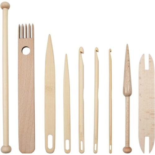 9 Pieces Hand Weaving Loom Sticks for Weaving Sweaters Socks Gloves Tapestry