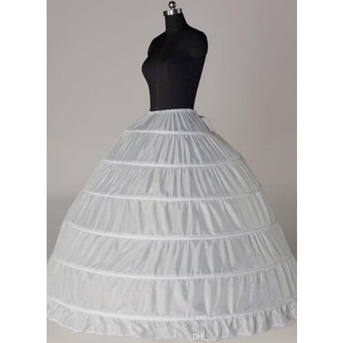 Ball Gown Petticoat 6 Hoops Petticoat Wedding Slip Crinoline Bridal Underskirt Layes Slip 6 Hoop Skirt Crinoline For Quinceanera