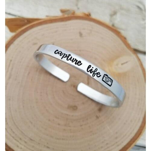 Capture Life Bracelet Wedding Photographer Gift Camera Jewelry Photography Bangles for Best Friend YLQ7288