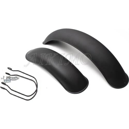 Black Metal Vintage Cafe Racer Motorbike Retro Front+Rear Fender Mudguard Cover Protector Universal for Honda Harley BOB Bobber
