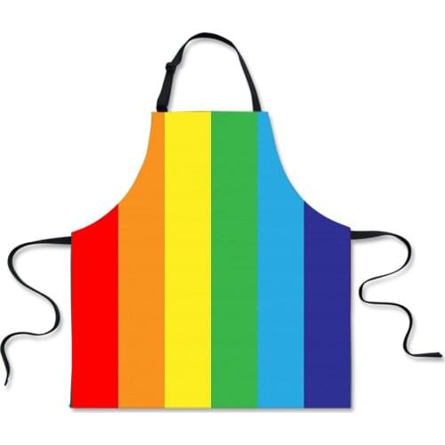 Colour Stripe Print Kitchen Restaurant Gardening Coffee Shop Waist Aprons Anti-Oil Cafe Server Waiter Waitress Apron For Adults