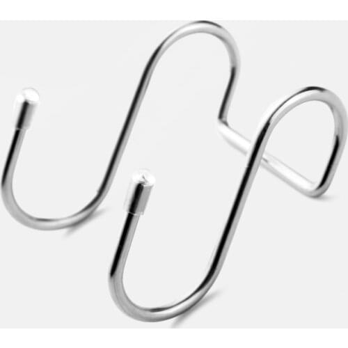 Stainless Steel Double S Shape Storage Hook Purse Hook for Bathroom Kitchen Wall and Door Organizer Accessories hook