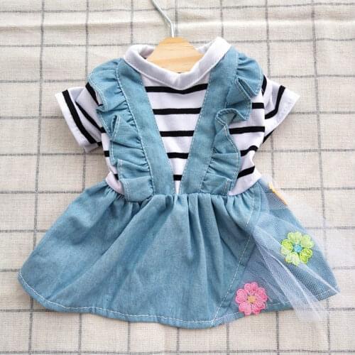 Jeans Dog Dress Spring Summer Pets Dogs Clothing Denim Puppy Dog Costume High Quality Pet Dresses For Small Medium Dogs Chihuahu