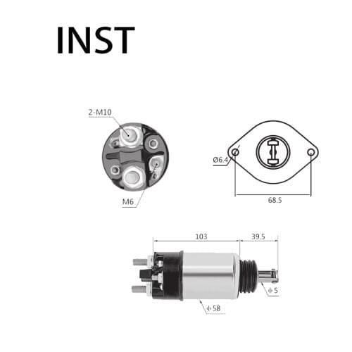 ELECTROMAGNETIC SWTICH SOLENOID FOR 12V 3KW 230306 35640306 802 35257385