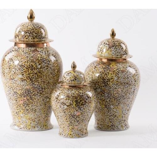 European Ceramic Vase Overglaze Decorative Living Room Landing Flower Vases Living Room Desktop Storage Jar Home Decoration