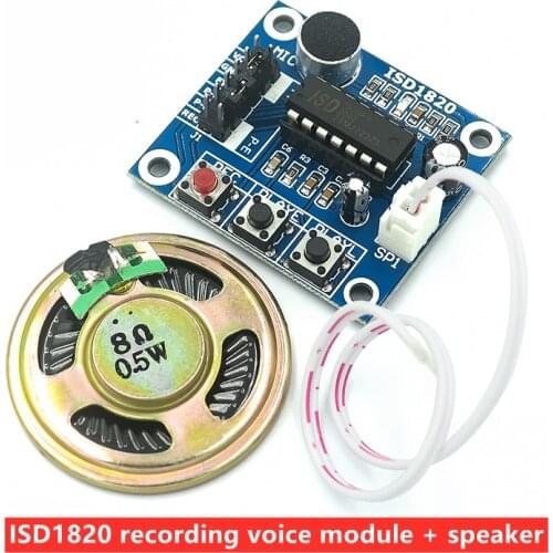 ISD1820 recording voice module voice module recording and playback module board with microphone head to send 0.5W speaker