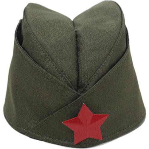 Russian style soldier army hat men women beret cap flight attendant hat with star pattern,camouflage beanie