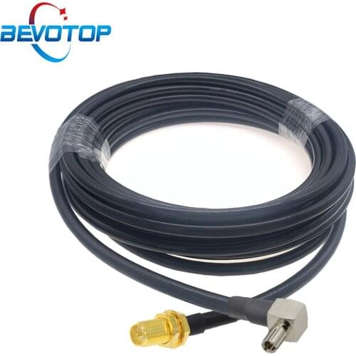 RG58 TS9 Male Right Angle Plug to RP-SMA Female 50-3 Cable 50 Ohm RF Coaxial Pigtail WIFI 3G Modem Extension Cord Jumper Adapter