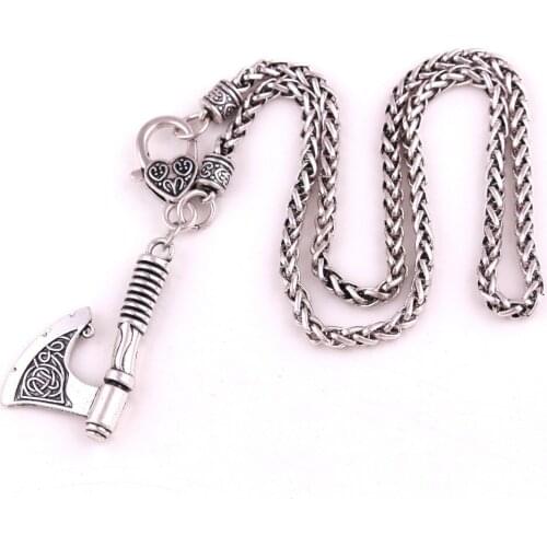 Viking Necklace Wild BSK Chain Battle Axe Attractive Add Your Male Charm Ornaments Special Design Pattern Provide Dropshipping