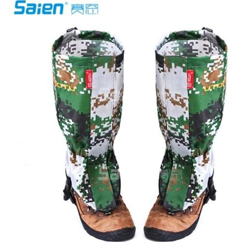 Outdoor Durable Waterproof Highly Breathable Hiking Climbing Hunting Double-deck High Leg Gaiters Snow Legging Leg Cover Wraps