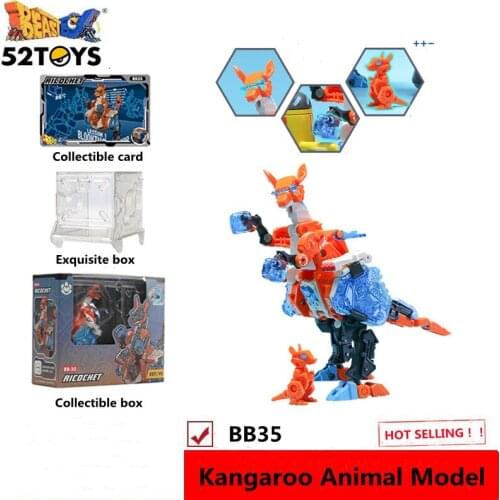 New In Stock Deformation Toy 52TOYS Beast Box Series BB35 BB-35 RICOCHET Bouncing Ball Kangaroo Animal Model Action Figure