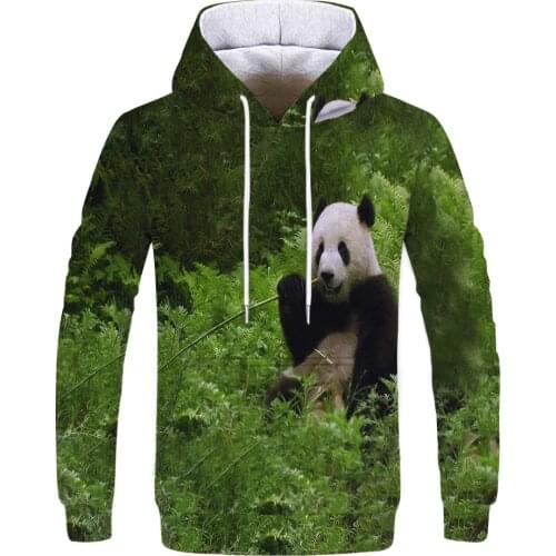 Fall/Winter Fashion New Mens Animal Panda 3D Printed Pattern Cool Casual Street Hoodie