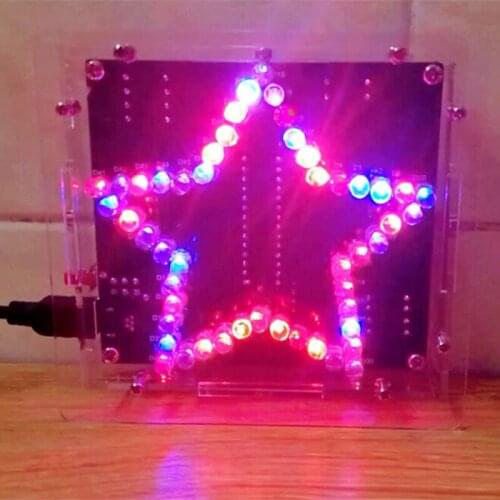 Pentagrams flashing lights KITS soldering kits Electronic diy kits for Beginners DIY Brain-training Toy