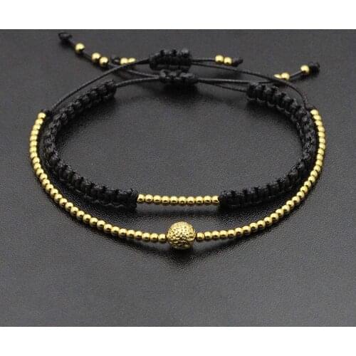 Braid Trendy Handmade Weave Charm Bracelet Fashion Adjustable Stainless Steel Lava Bead Bracelet for Men/Women Jewelry Set Gift