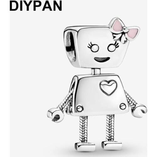 Bella Bot Charm Fit Original Pandora Bracelet Charms 925 Sterling Silver Charm Pendant Bead Jewelry Berloque Gift