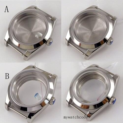 New 36MM Bliger Stainless Steel Watch Case Flat Sapphire Crystal Jubilee Strap For Miyota 8215 mingzhu 2813 NH35 NH36 Movement