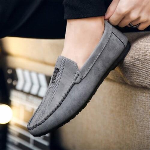 Spring Summer Mens Loafers Plus Size Lightweight Comfortable Flat Casual Shoes Men Breathable Slip on Soft Leather Driving Shoes