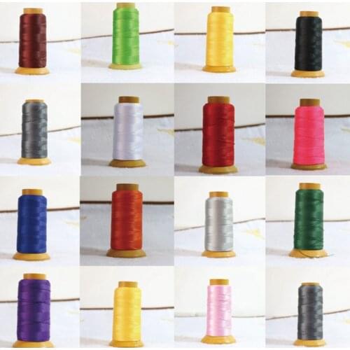 Hot sell 16 color swimming pool pearl shell silk thread 16 fancy thread 0.4-1.2mm handmade jewelry silk thread