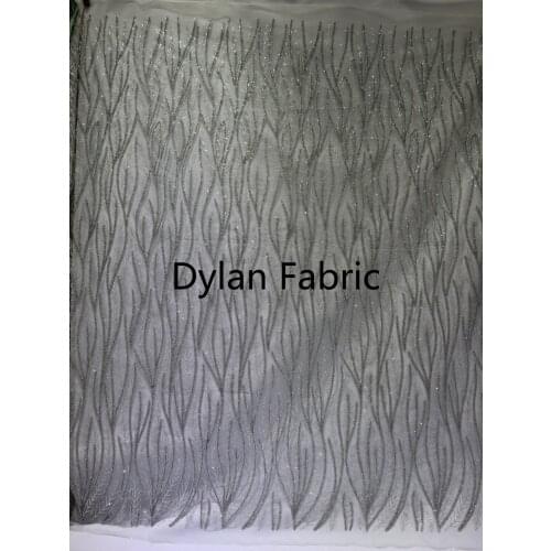 2021 New Embroidery Sequin Fabric Material Sparkly Fabric For Clothsing Party Evening Dress