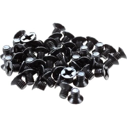 50 Pcs M3x4mm Screws Replacement Black for Laptop Hard Drive