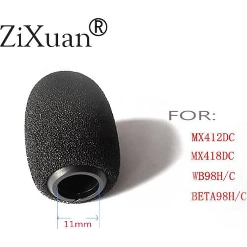 10 X Black Sponge Snap-fit Form Windscreens For Shure MX418D/C MX412D/C WB98H/C BETA98H/C Instrument Gooseneck Microphone