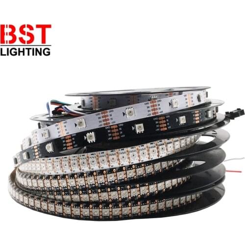1m/3m/5m WS2813(WS2812B Update) RGB Led Strip 30/60/144 Pixels/Leds/m Dual-Signal Led Individual Addressable WS2812 IC DC5V