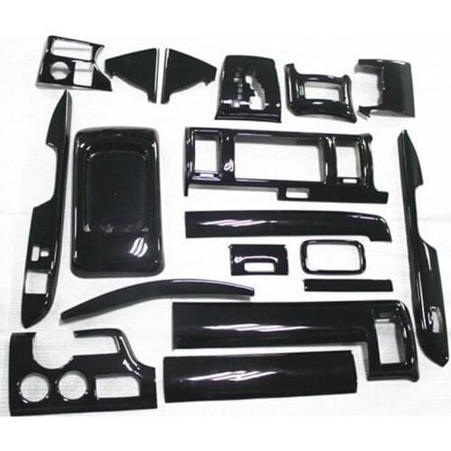 2014-2017 HIACE mini bus 3D WOODEN DASH BOARD 18pcs narrow wide body RHD Center console stickers for hiace