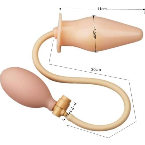 2 Color Anal Dilator Adult Products Silicone Expandable Butt Plug Backyard Massager Inflatable Anal Plug Sex Toys for Women Men