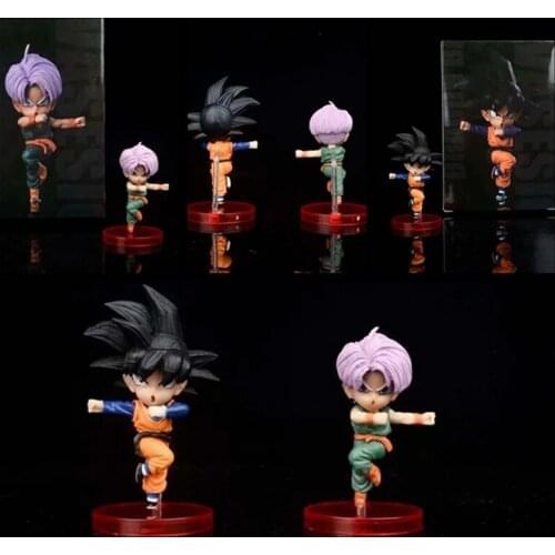 Anime Dragon Ball Super Saiyan Trunk Monkey King Q Version Action Humanoid Model Toy Decoration Children Gift Collection 8 cm