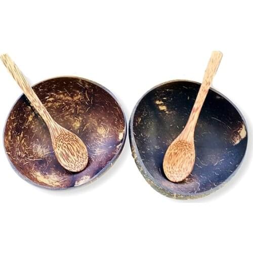 12-15cm Natural Coconut Bowls Wooden Tableware Coco Smoothie Environmental Vegan Kitchen Tool Made from Reclaimed Coconut Shells