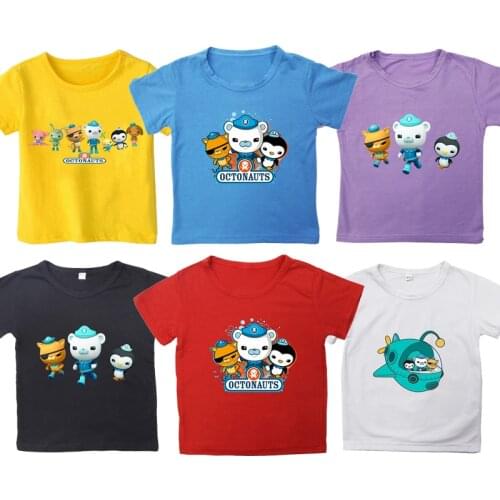 Children Octonauts Print Tshirts for Boys Girls Teens Anime T-shirts Toddler Tee Tops Camiseta Summer Kids Cartoon T Shirts