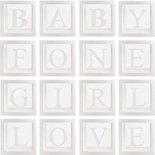 DIY A-Z Letter Balloons Box Transparent Name Box First 1st Birthday Party Decor Macaron Balloons Box Baby Shower Balloons supply