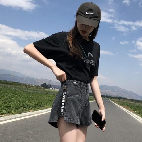 Zipper Denim Shorts Fashion Jeans High Waist Korean Fashion Shorts Female Denim Summer BF Chic Ins Short Jeans Women Streetwear