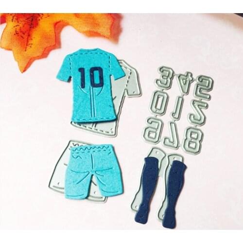 Football Wear Number Cutting Dies Stencil DIY Scrapbooking Album Card Embossing