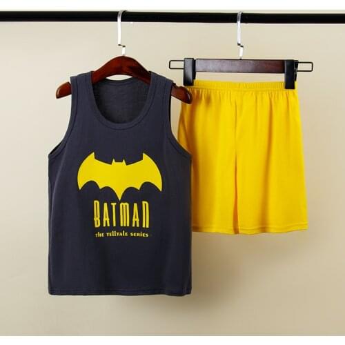 Boys Clothing Sets Summer Baby Boys Girls Cartoon Vest Top Shorts Pants Set Clothes Kids Cute Cartoon 2pcs Children Pajamas