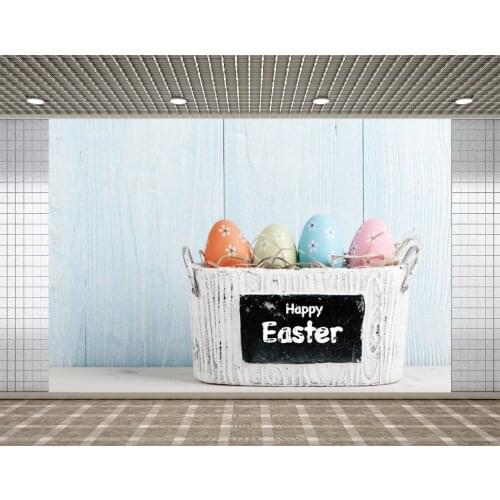 Lyavshi Wooden Board Easter Eggs basket Baby Photography Backgrounds Photographic Backdrops For Photo Studio