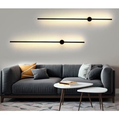 Minimalist Strip LED Wall Lamp for Living Room Aisle Interior LED Wall Lighting Fixtures for Bedroom Decorative Bedside Lamp