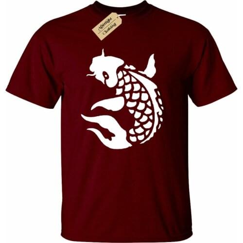 Mens Koi Carp T-Shirt Fisherman Fishing Gift tee