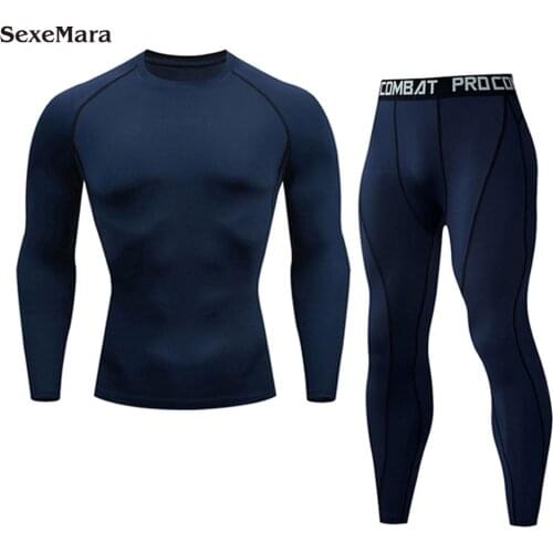 Men MMA Boxing Shorts Compression Pants Rashguard Fitness Long Sleeves Base Layer Skin Tight Mens Sportswear