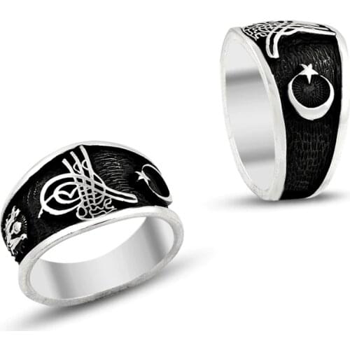 925 Silver Handmade Ottoman Ring for Men