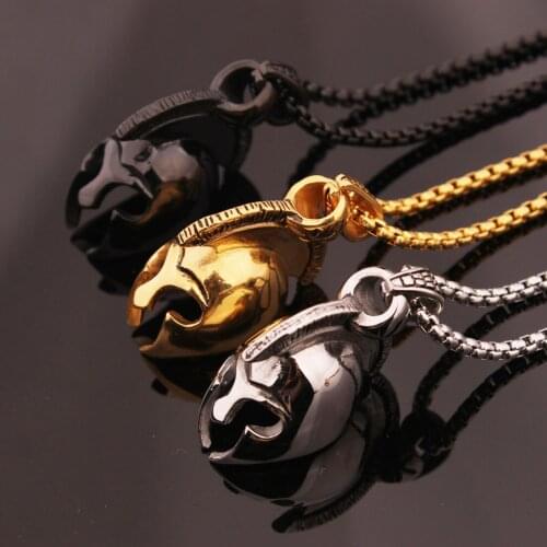 New Arrive Stainless Steel Vintage Design Helmet Rocker Mens Boys Jewelry Pendant Necklace With Free Box Link Chain 24inch