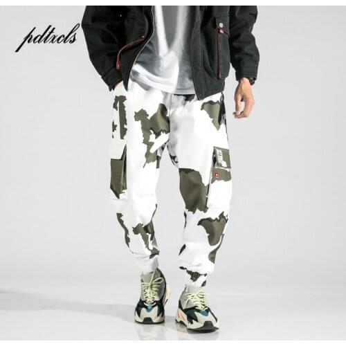 New Camouflage Multi-Pockets Fashionable Mens Cargo Pants Winter Hip Hop Streetwear Casual Elastic Male Fleece Jogger Trousers
