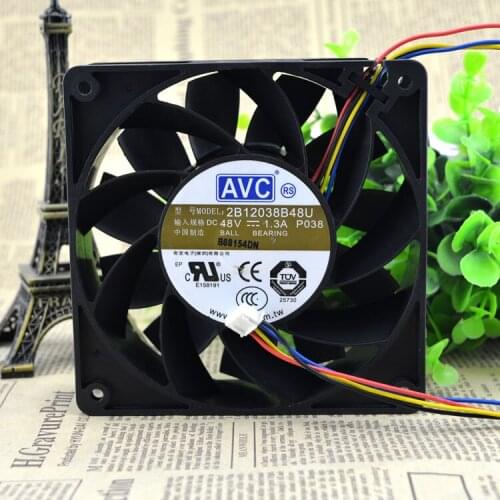 Original FOR AVC 2B12038B48U DC 48V 1.3A DC fan 12CM