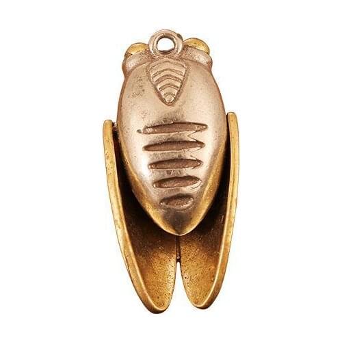 New Creative Punk Design Golden Cicada Pendant Men and Women Hip-Hop Rock Party Necklace Jewelry Accessories Gift