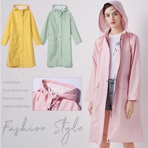 Women Man Raincoat Adult Clear Transparent Camping Hoodie Rainwear Suit Thickened Waterproof Rain Poncho Coat