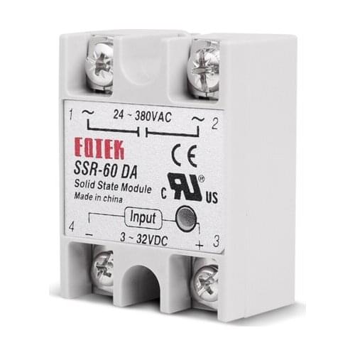 Solid State Module Relay SSR 60/80/100DA Sigle Phase 3-32V 12V DC To 24-380V 220V AC For Temperature Controller