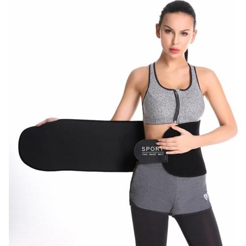 Womens Abdominal Slimming Belt Sweat Weight Loss Fitness Waist Straps Corset Faja Lumbar Shaper Neoprene Waist Trainer Trimmer